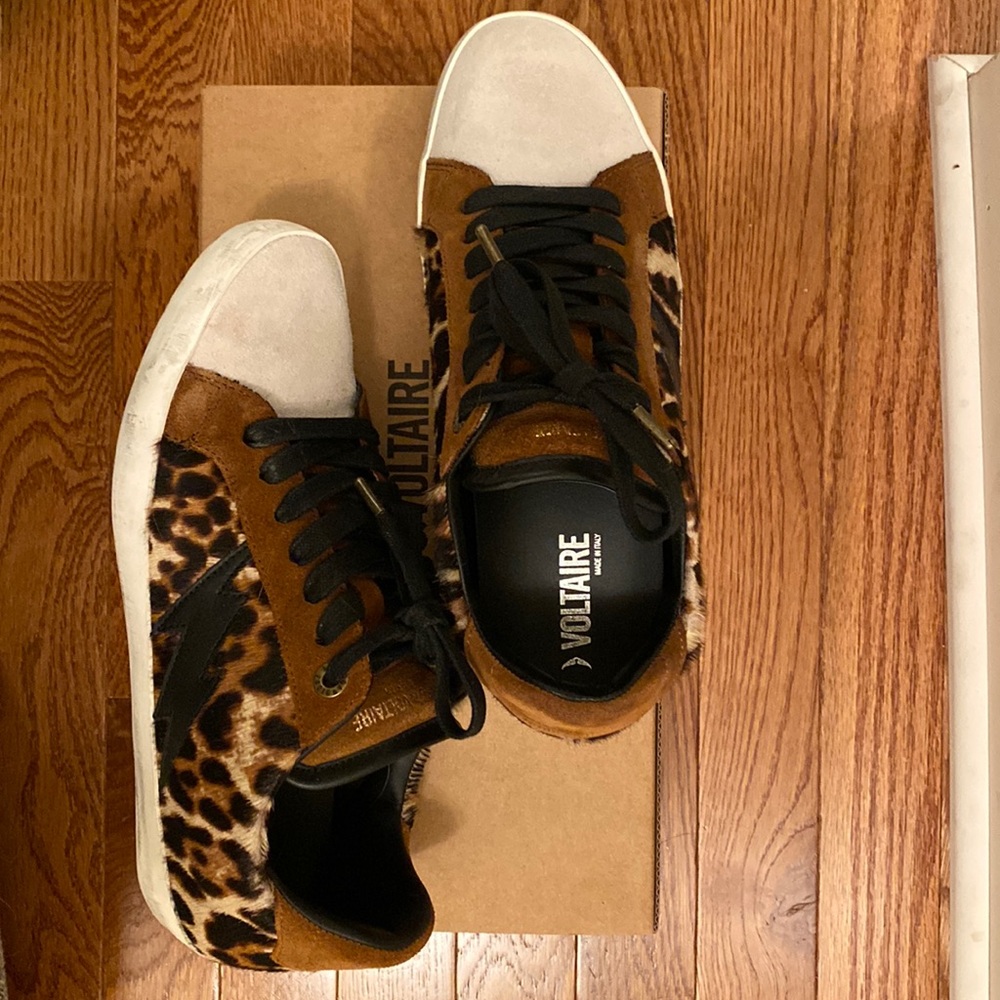 Gently Worn Zadig & Voltaire Leopard Sneakers!!